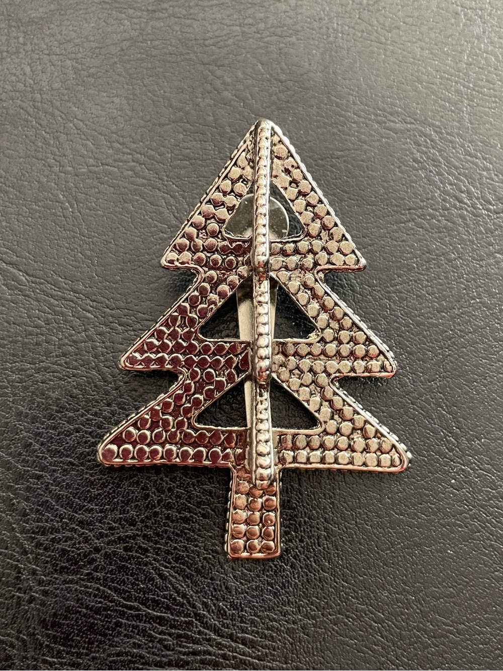 Vintage John Hardy Neiman Marcus Signed 3D Christmas Tree Scarf Tie Clip Brooch